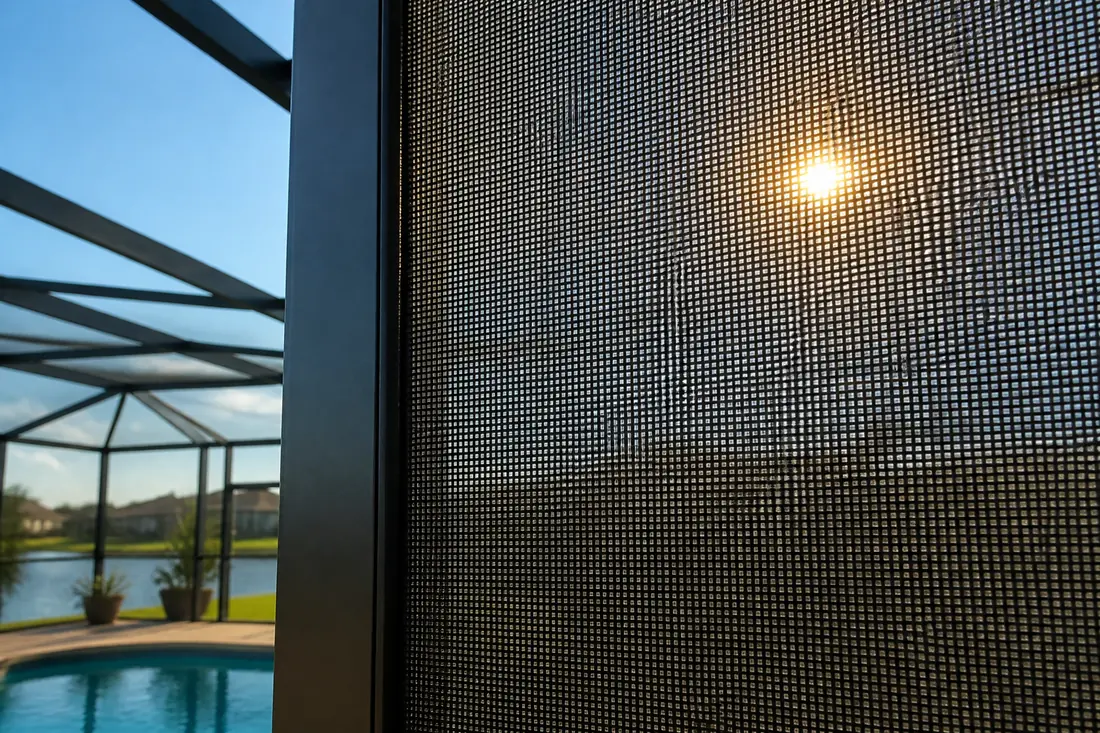 Solar and shade mesh — screen enclosure repair