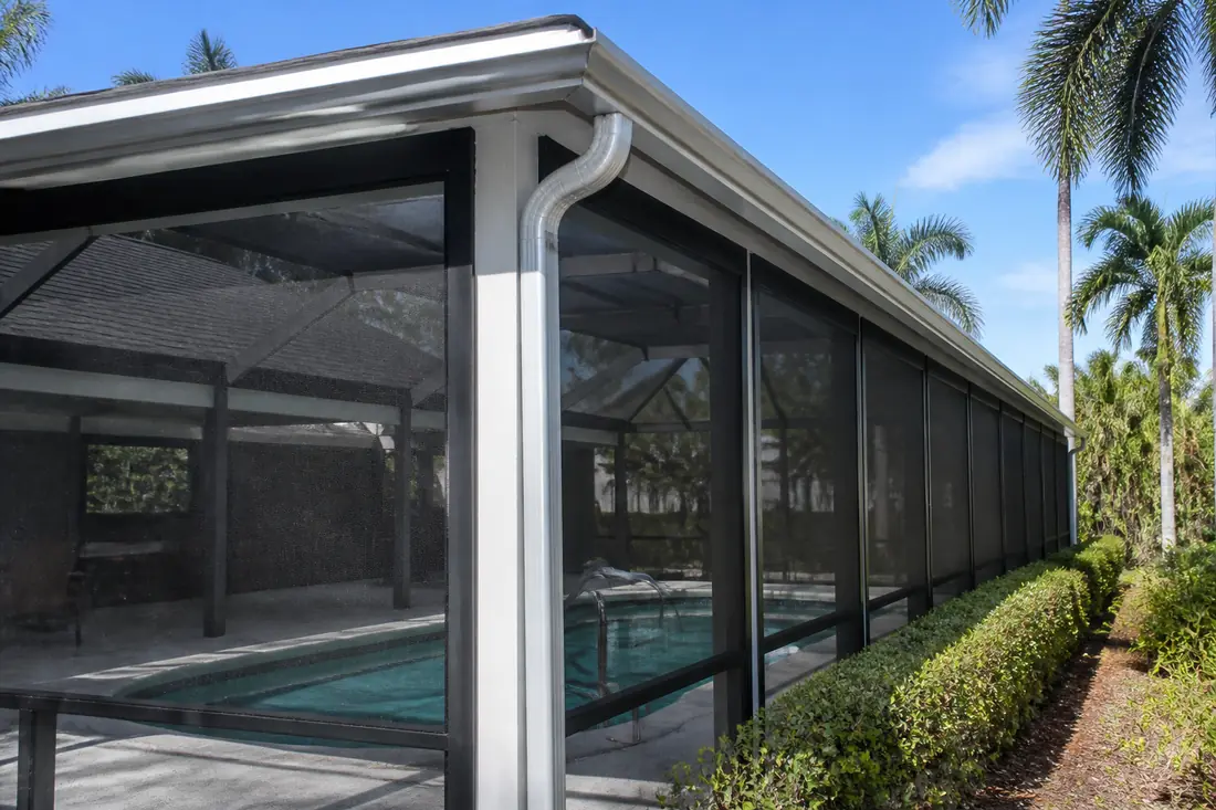 Enclosure Gutters and Drainage project