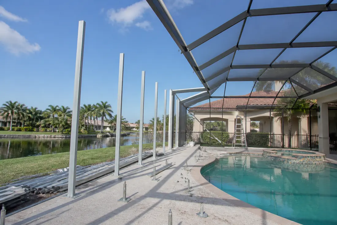 Pool Cage Rebuild by Naples Screen Enclosures