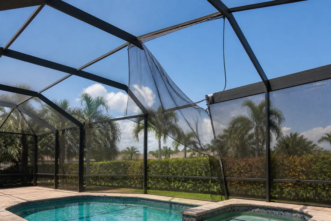 Pool Cage Repair by Naples Screen Enclosures